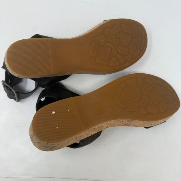 Kork-Ease Womens Black Leather Cork Sole Ankle Strap Sandals Size 39 US 8.5 - Picture 6 of 9